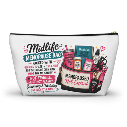 Menopause Accessory Pouch — 'Midlife: Menopause Bag' Cosmetic Organizer