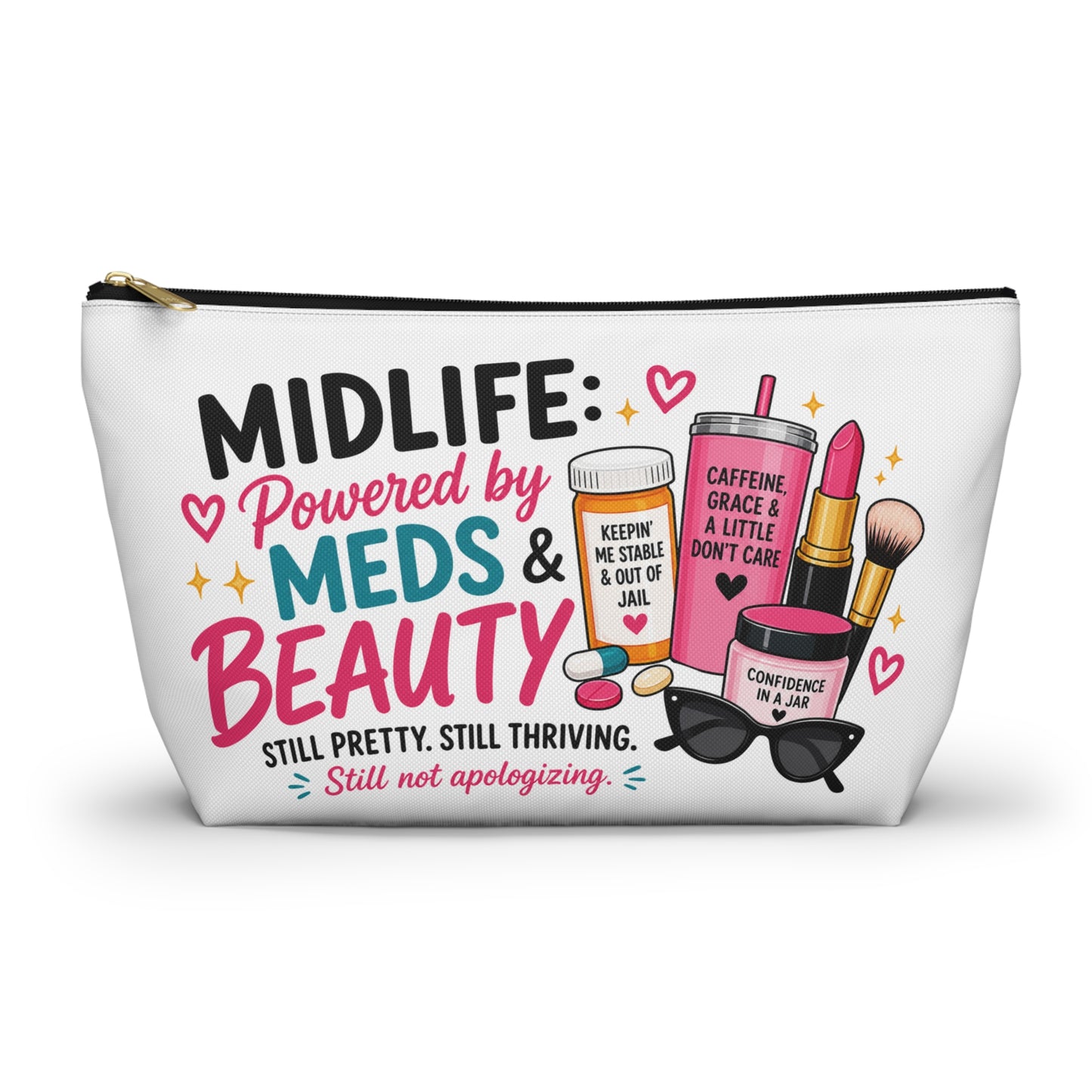 Accessory Pouch — Midlife Powered by Meds & Beauty Cosmetic Bag