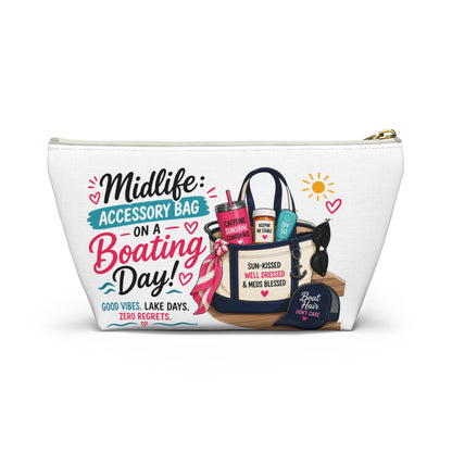 Midlife Accessory Pouch – “Accessory Bag on a Boating Day” Cosmetic Bag