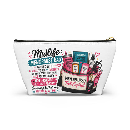 Menopause Accessory Pouch — 'Midlife: Menopause Bag' Cosmetic Organizer