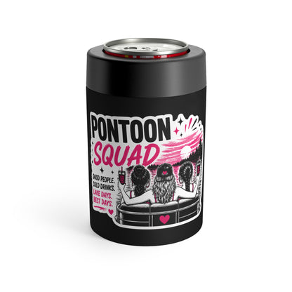 Can Holder - Pontoon Squad Funny Lake Personalized (Good Friends, Cold Drinks)