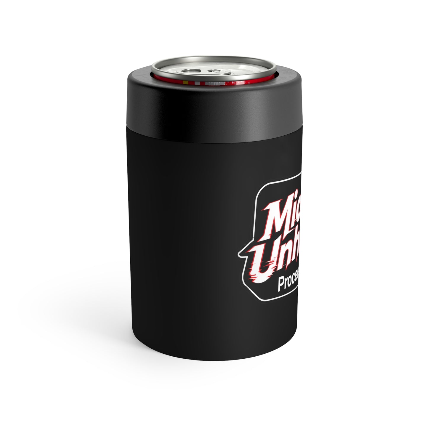 Can Holder — "Midlife Unhinged: Proceed with Caution" Funny Novelty Cooler