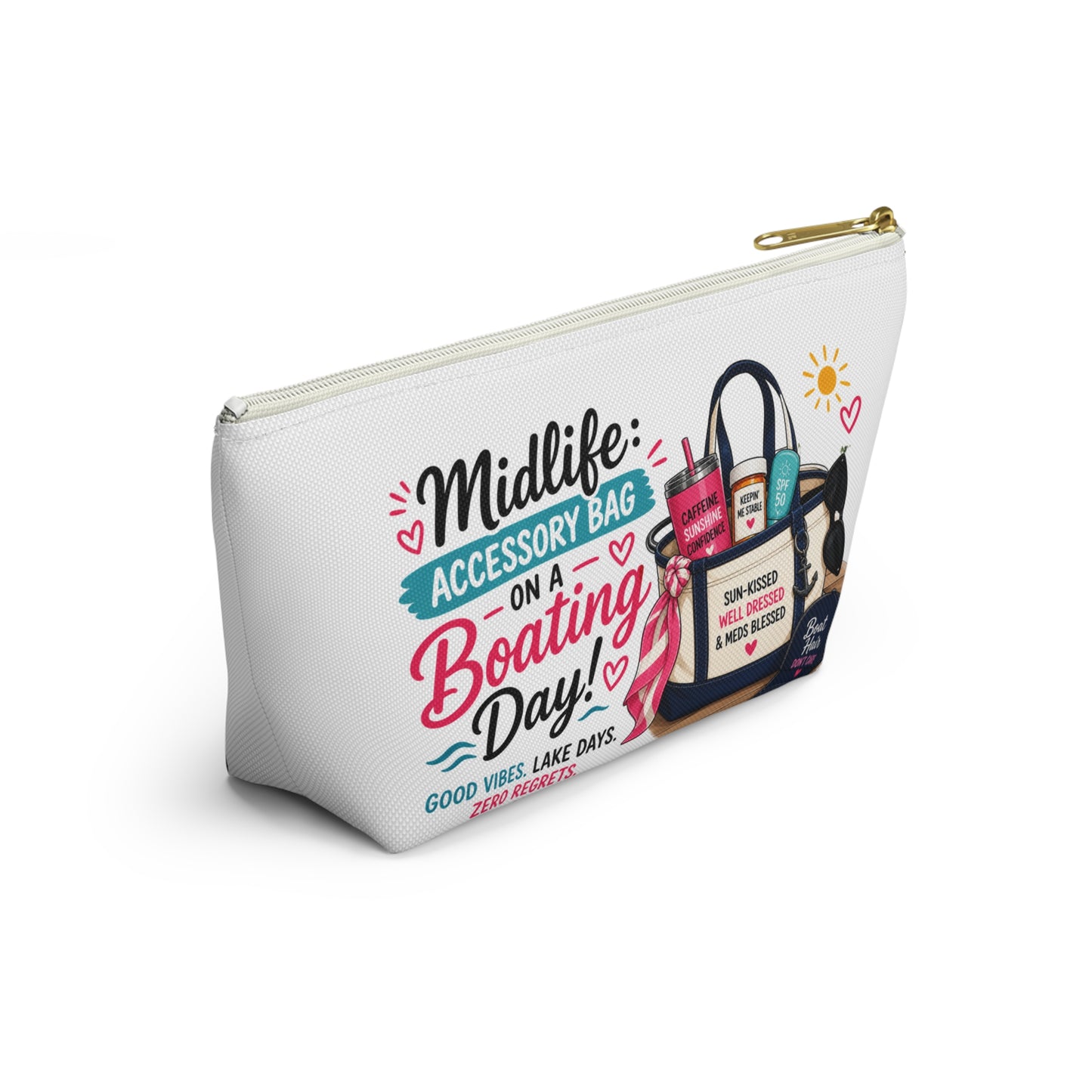 Midlife Accessory Pouch – “Accessory Bag on a Boating Day” Cosmetic Bag