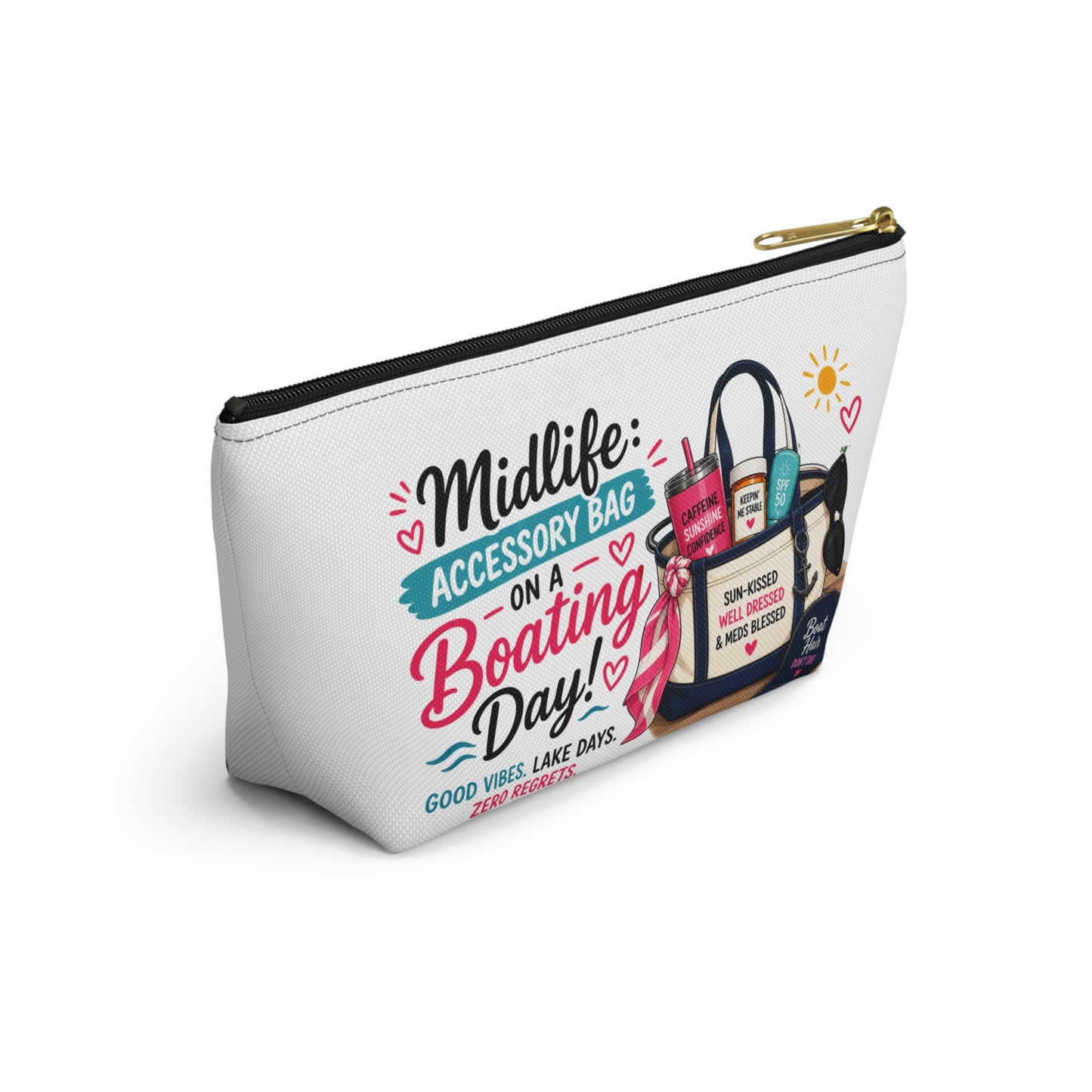 Midlife Accessory Pouch – “Accessory Bag on a Boating Day” Cosmetic Bag