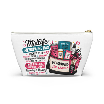 Menopause Accessory Pouch — 'Midlife: Menopause Bag' Cosmetic Organizer