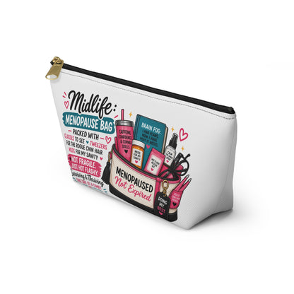 Menopause Accessory Pouch — 'Midlife: Menopause Bag' Cosmetic Organizer