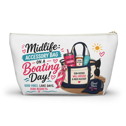 Midlife Accessory Pouch – “Accessory Bag on a Boating Day” Cosmetic Bag