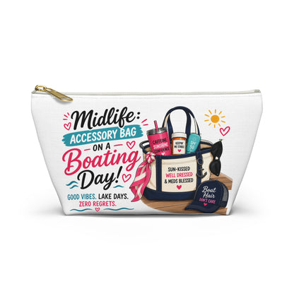 Midlife Accessory Pouch – “Accessory Bag on a Boating Day” Cosmetic Bag