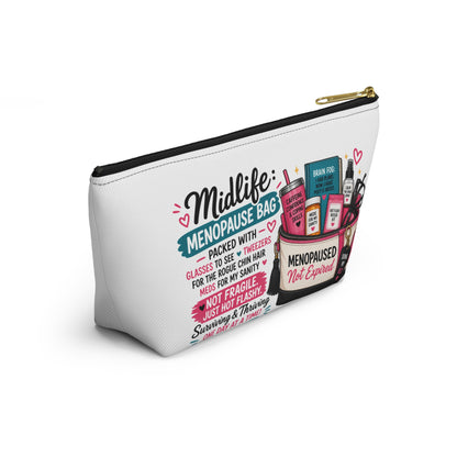 Menopause Accessory Pouch — 'Midlife: Menopause Bag' Cosmetic Organizer