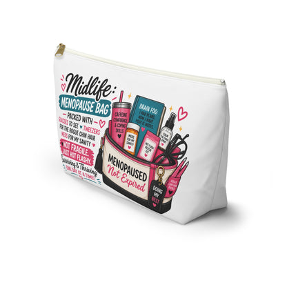 Menopause Accessory Pouch — 'Midlife: Menopause Bag' Cosmetic Organizer