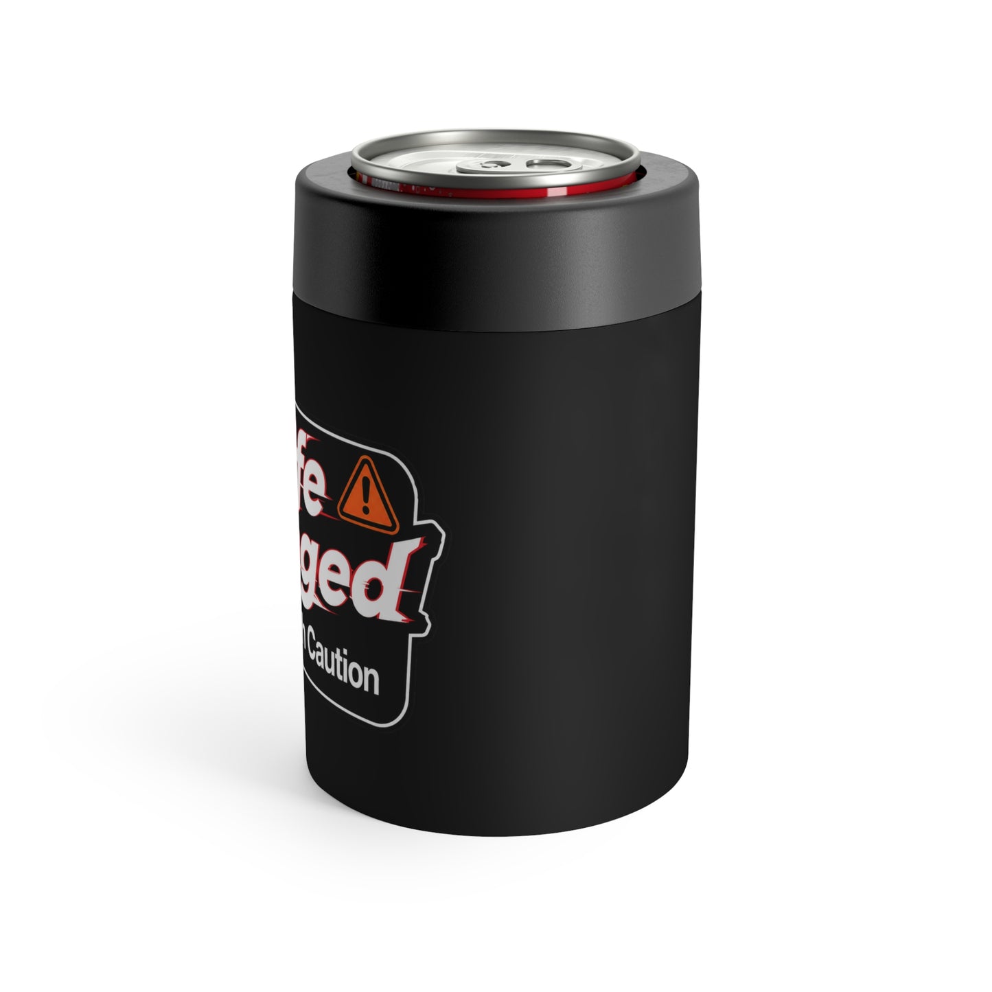 Can Holder — "Midlife Unhinged: Proceed with Caution" Funny Novelty Cooler
