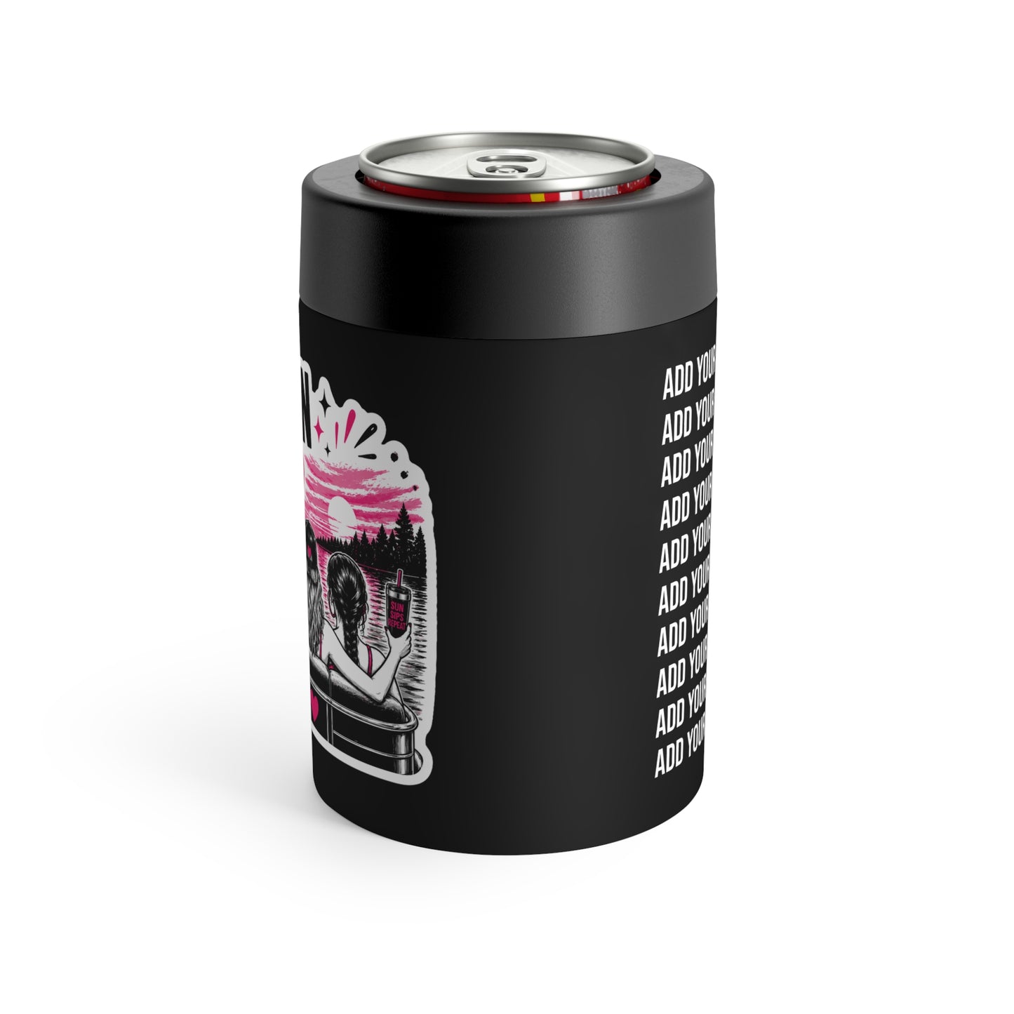 Can Holder - Pontoon Squad Funny Lake Personalized (Good Friends, Cold Drinks)