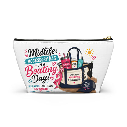 Midlife Accessory Pouch – “Accessory Bag on a Boating Day” Cosmetic Bag