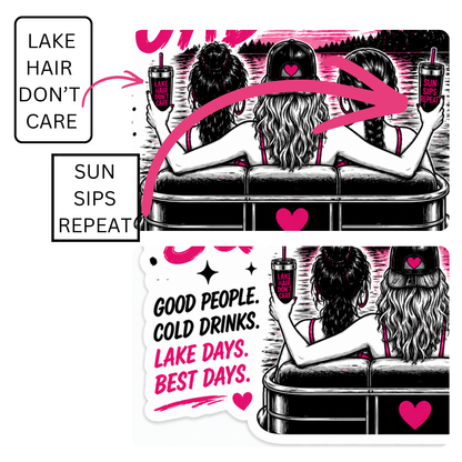 Can Holder - Pontoon Squad Funny Lake Personalized (Good Friends, Cold Drinks)
