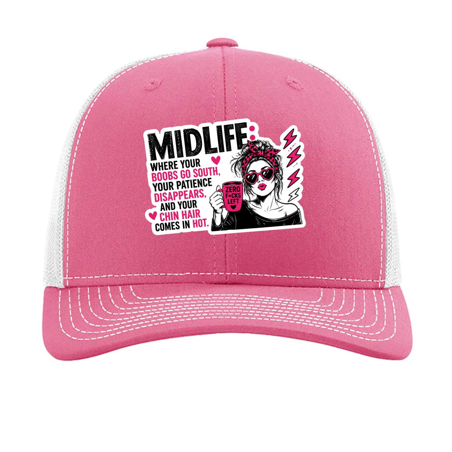 Hot Pink/ White - 112 - FRONT