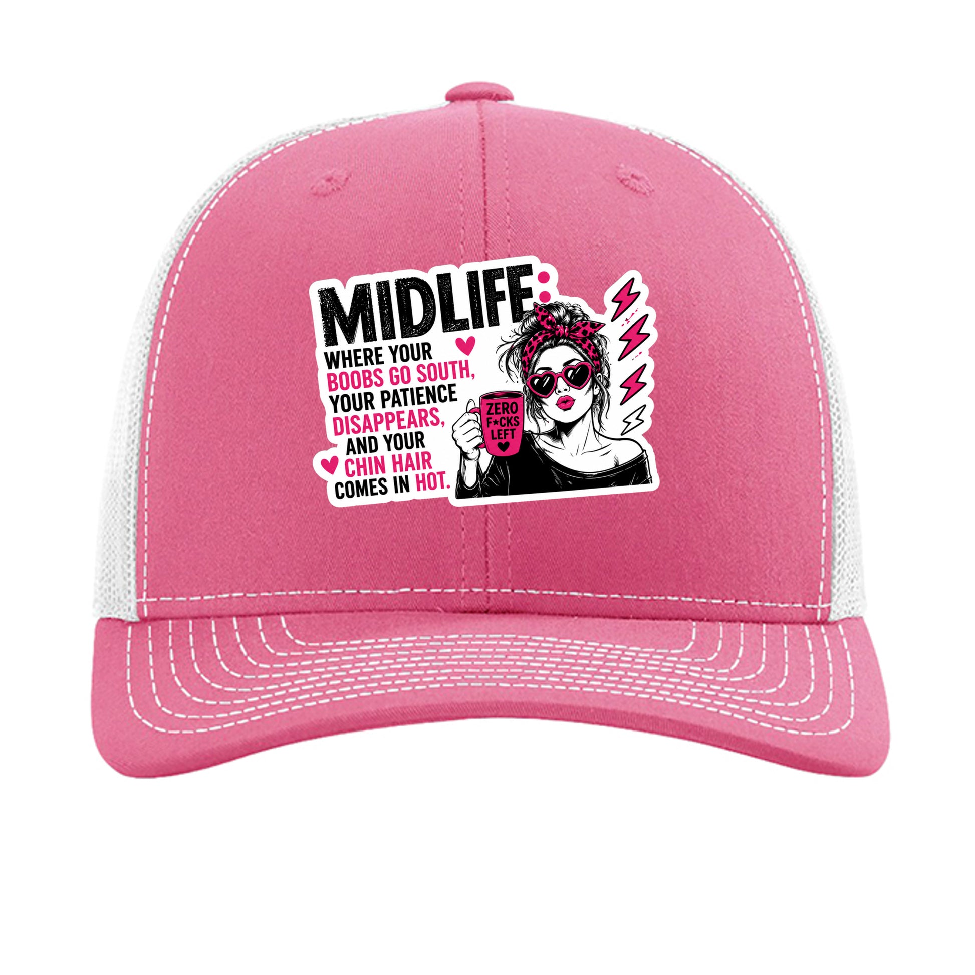 Hot Pink/ White - 112 - FRONT