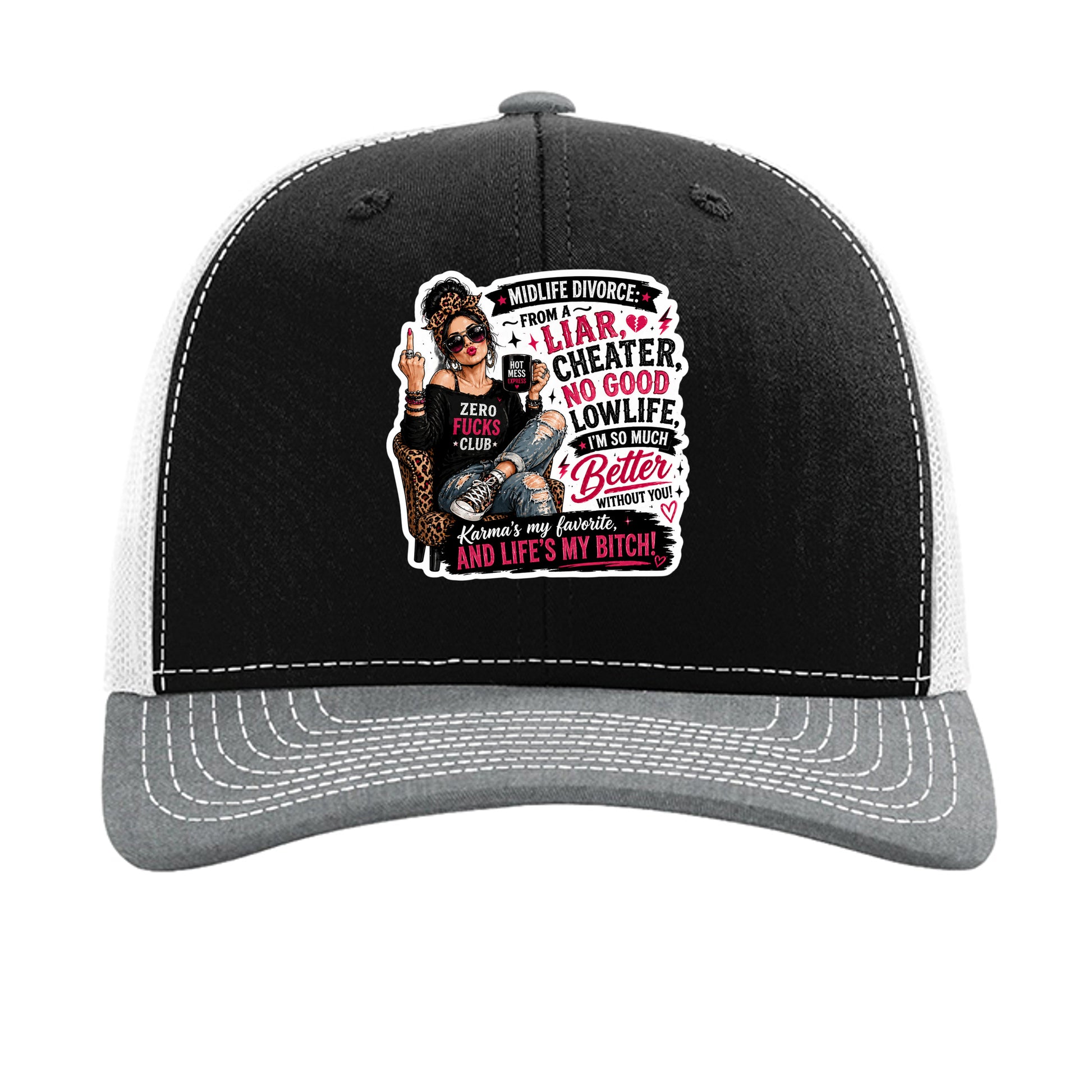 Black/ White/ Heather Grey - 112 - FRONT