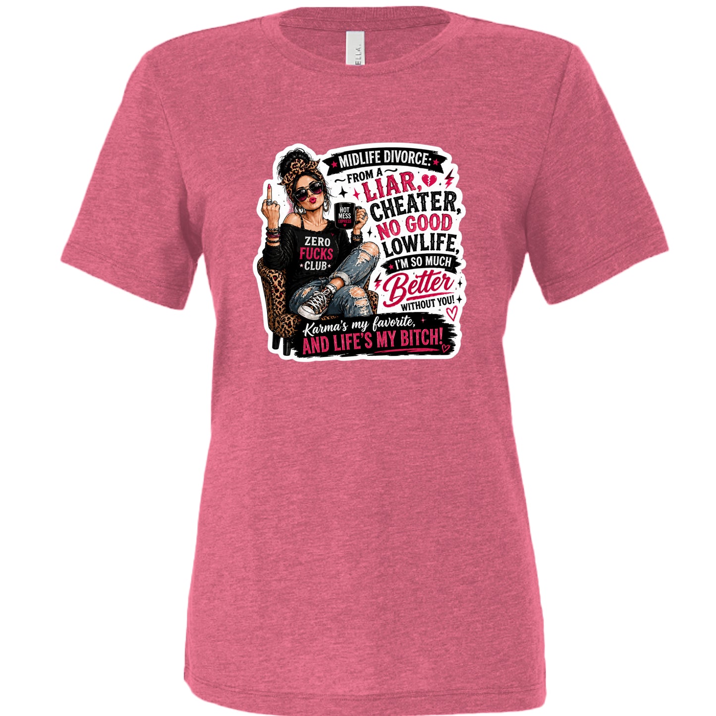 Char Pink Triblend - 6413 - FRONT