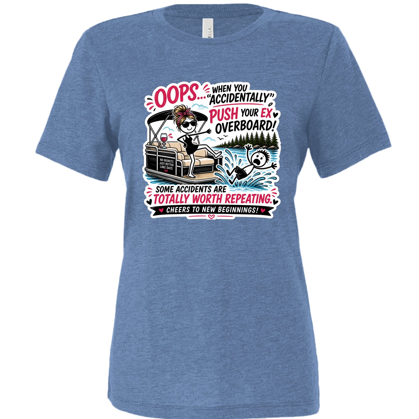 Blue Triblend - 6413 - FRONT