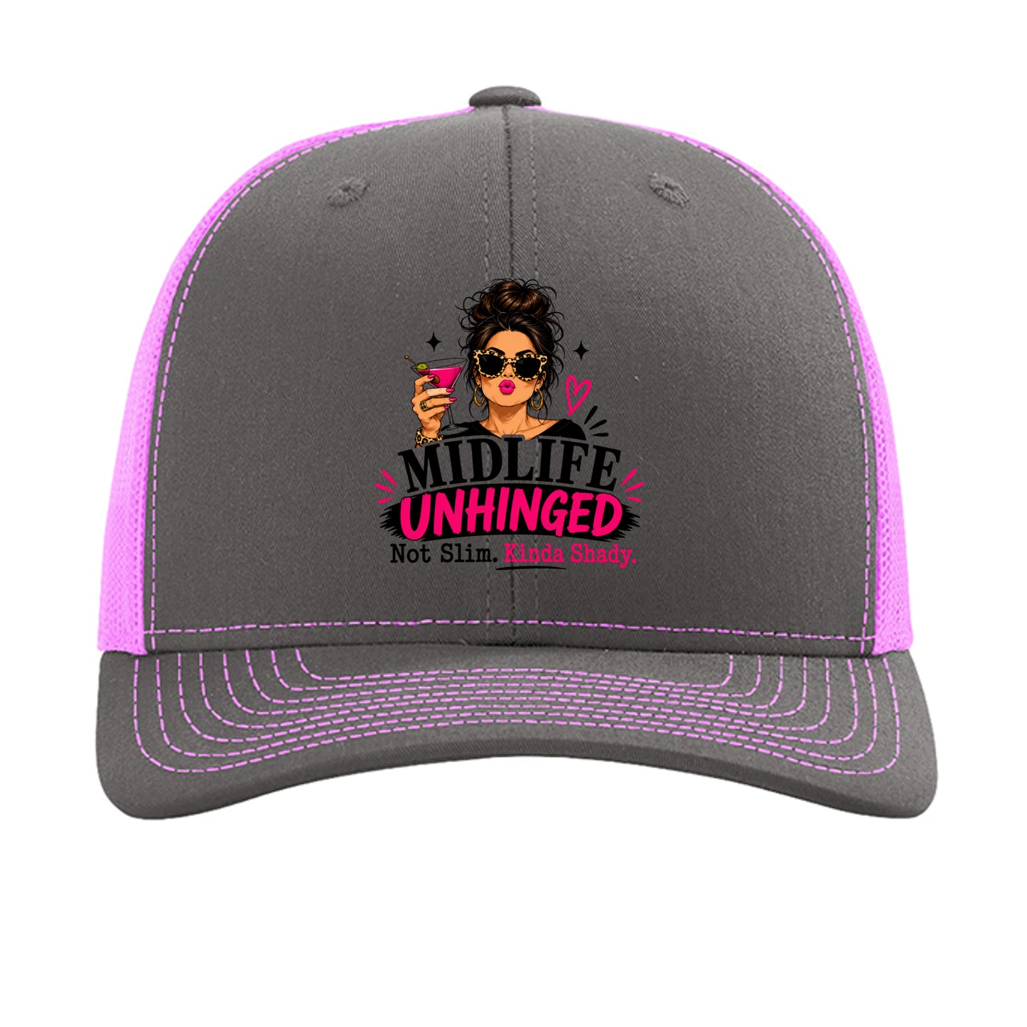 Charcoal/ Neon Pink - 112 - FRONT